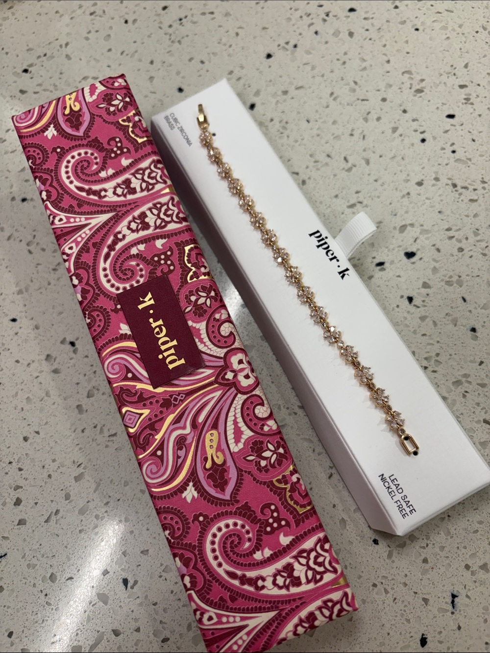Piper Rose-Tone Crystal Link Bracelet